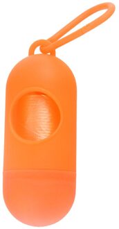 1 Pc Praktische Hond Afval Kak Tas Dispenser Afval Garbage Houder Dispensers Kak Tassen Set Huisdieren Honden Prullenbak Cleaning levert Oranje