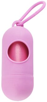 1 Pc Praktische Hond Afval Kak Tas Dispenser Afval Garbage Houder Dispensers Kak Tassen Set Huisdieren Honden Prullenbak Cleaning levert Roze