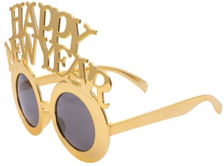 1 Pc Prestaties Props Gelukkig Nieuwjaar Brief Patroon Brillen Prestaties Prop gouden