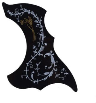 1 Pc Professionele Folk Akoestische Gitaar Slagplaat Top Zelfklevende Pick Guard Sticker Voor Akoestische Gitaar Accessoires zwart