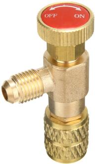 1 pc R410A Koeling Kleppen Mayitr Airconditioning Opladen Slang Flow Control ValveAdapter 1/4 "SAE Male naar 5/16" SAE Famale