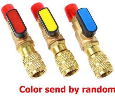 1 Pc R410A Koelmiddel Klep Ac Opladen Slangen Messing Rechte Kogelkranen Voor Koeling Manometers