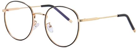 1 Pc Retro Anti Blauw Licht Glazen Frame Metalen Ronde Optische Sepectacles Vlakte Brillen Eyewear Voor Mannen Vrouwen Unisex