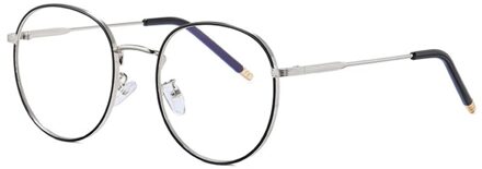 1 Pc Retro Anti Blauw Licht Glazen Frame Metalen Ronde Optische Sepectacles Vlakte Brillen Eyewear Voor Mannen Vrouwen Unisex
