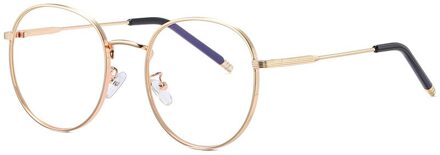 1 Pc Retro Anti Blauw Licht Glazen Frame Metalen Ronde Optische Sepectacles Vlakte Brillen Eyewear Voor Mannen Vrouwen Unisex