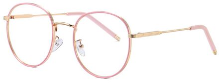 1 Pc Retro Anti Blauw Licht Glazen Frame Metalen Ronde Optische Sepectacles Vlakte Brillen Eyewear Voor Mannen Vrouwen Unisex