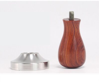 1 Pc Rood Sandelhout En Rvs Italiaanse Koffie Sabotage 49Mm Draad Base Espresso Sabotage Koffieboon Druk afbeelding 1