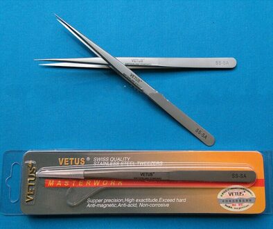 1 Pc Rvs Anti-Statische Wimper Pincet Superhard Wimper Extension Beste Pincet Gebogen Rechte Styling Tools SS SA