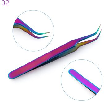 1 Pc Rvs Gebogen/Straight Wimpers Pincet Valse Eyeashes Extension Wees Clip Applicator Nail Art Supplies 2