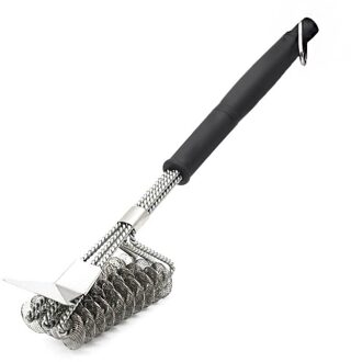 1 Pc Rvs Grill Borstel Non-stick Bbq Accessoires Schoonmaken Koken Bbq Tool Grill Borstel