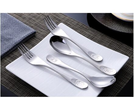 1 PC Rvs Servies Chinese Stijl Dier Zodiac Vork Lepel 12 Zodiac Te Kiezen Keuken Accessoires PO 010