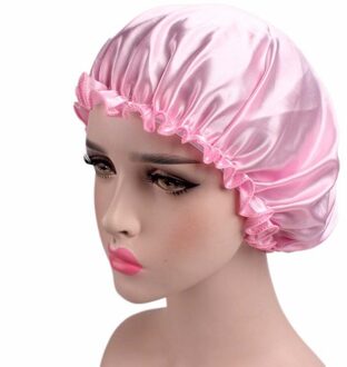1 Pc Satin Hair Cap Motorkap Nachtrust Cap Vrouwen Badmuts Femme Zijde Lange Haar Cap Hoed Voor Bad unisex