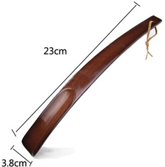 1 Pc Schoen Lifter Houten Schoenlepel Schoen Grill Creatieve Handgemaakte Korte Stijl Schoenlepel Lui Schoen Drager Schoen Dragen Accessoires bruin 23cm