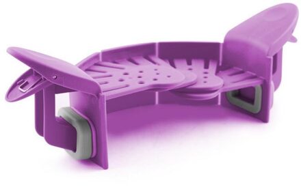 1 Pc Silicone Voedsel Grad Colanders Pot Zeef Afdruiprek Voor Filtering Vloeistof Aftappen Vruchten Plantaardige Cookware Tool Keuken Tool paars