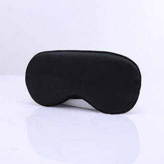 1 Pc Simulatie Natuurlijke Zijde Slapen Aid Eye Mask Eye Shade Slaapmasker Bandage Reizen Eye Patch Makeup Tools zwart
