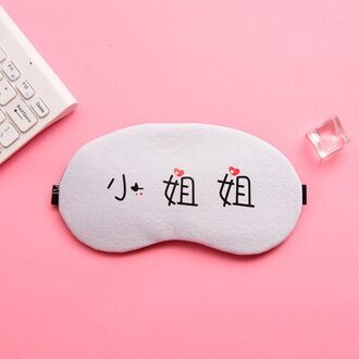 1 Pc Slaapmasker Eyepatch Cover Katoen Creatieve Mooie Cartoon Voor Eye Travel Relax Shading Slaap Ooglapje Shading Eye masker Grijs