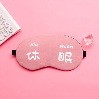 1 Pc Slaapmasker Eyepatch Cover Katoen Creatieve Mooie Cartoon Voor Eye Travel Relax Shading Slaap Ooglapje Shading Eye masker Rood