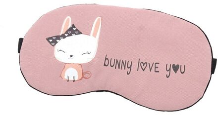 1 Pc Slaapmasker Eyepatch Eye Cover Katoen Creatieve Mooie Cartoon Voor Eye Travel Relax Slapen Aid Eye Patch Shading oogmasker konijn