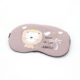 1 Pc Slaapmasker Eyepatch Eye Cover Katoen Creatieve Mooie Cartoon Voor Eye Travel Relax Slapen Aid Eye Patch Shading oogmasker leeuw