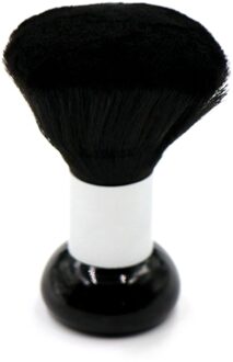 1 Pc Soft Black Neck Gezicht Duster Baard Borstels Kapper Haar Cleaning Haarborstel Salon Snijden Kappers Styling Makeup Tools zilver