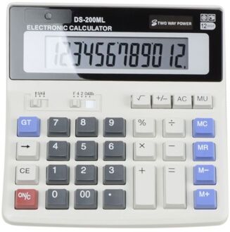 1 Pc Standaard Functie Wetenschappelijke Elektronica Desktop Rekenmachines, Dual Power, Grote Knop 12 Digit Grote Lcd-scherm, voor
