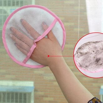 1 Pc Stofverwijdering Schoon Handschoenen Schoonmaken Doekjes Absorberende Doek Voor Window Screen Mesh Gordijn Huishouden THJ99 Roze