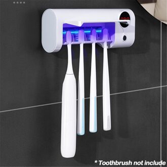 1 Pc Tandenborstel Sanitizer Muur Houder Box Schoner Oplaadbare Uv Licht Sterilisator In Badkamer Inductie Droge Dispenser