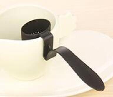 1 PC Theezeefje Herbal Spice Blad Thee Zetgroep Herbruikbare Zeef Thee Koffie Vergiet Theelepel Keuken Thee Infusers Filter LB 375 Zwart