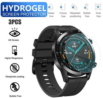 1 Pc Tpu Hydrogel Zachte Transparante Screen Bescherming Film Voor Huawei Gt 2 46 Mm Accesorios Voor Huawei Horloge 3 stk