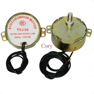 1 Pc TYJ50 33 Rpm 5/6 Rpm 4W Magnetron Draaitafel Synchrone Motor 220-240V 50-60Hz Cw/Ccw