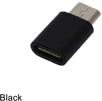 1 Pc Type C Female Naar Micro Usb Male Adapter Converter Connector Voor Samsung Huawei Xiaomi zwart