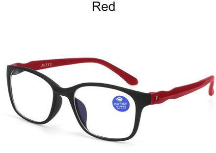 1 Pc Unisex Flexibele TR90 Computer Bril Anti Blue-Ray Anti-vermoeidheid Brillen UV400 Ultralight Lezen Gaming Platte spiegel Glasse Rood