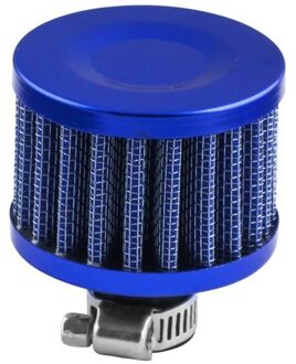 1 Pc Universele Interface Motorfiets Luchtfilters 12 Mm Sliver Auto Kegel Cold Air Intake Filter Turbo Flow Vent Carter breather blauw