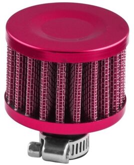 1 Pc Universele Interface Motorfiets Luchtfilters 12 Mm Sliver Auto Kegel Cold Air Intake Filter Turbo Flow Vent Carter breather rood