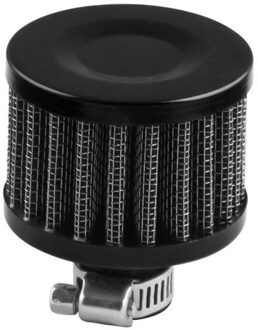 1 Pc Universele Interface Motorfiets Luchtfilters 12 Mm Sliver Auto Kegel Cold Air Intake Filter Turbo Flow Vent Carter breather zwart