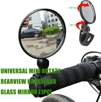 1 Pc Universele Mini Achteruitrijcamera Stuur Glas Spiegel Voor Fiets Grote Lens Rotaty Verstelbare Back Zicht Spiegel Fiets Accessoires