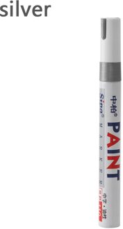 1 Pc Universele Waterdichte Pen Autoband Loopvlak CD Metalen Permanente Verf Markers 8 Kleuren Graffiti Vette Marker Pen zilver