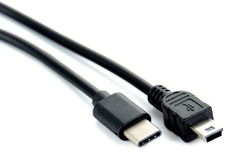 1 Pc Usb Type-C Naar Mini Usb Kabel USB-C Male Naar Mini-B Male Converter Adapter Lood datakabel 30 Cm Auto Interieur Accessoires