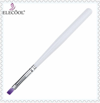 1 Pc Uv Gel Tekening Schilderij Borstel Nail Art Borstel Voor Manicure Diy Gradiënt Paars Borstel Haar Met Wit Handvat nail Makeup Tools 1stk