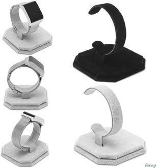 1 PC Velvet C Type Design Jewelry Bracelet Bangle Watch Display Rack Stand Holder New Black/White