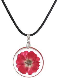 1 Pc Verkoop Handgemaakte Boho Transparante Hars Gedroogde Bloem Daisy Multicolor Hanger Zilveren Kleur Bal Ketting Vrouwen 45cm Lange 7