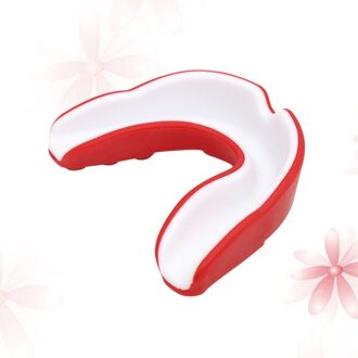 1 Pc Volwassen Gebitsbeschermer Sport Mouth Guard Tanden Bretels Protector Gum Shield Voor Sport Boksen Voetbal Hockey Rugby (Rood wit St afbeelding 1