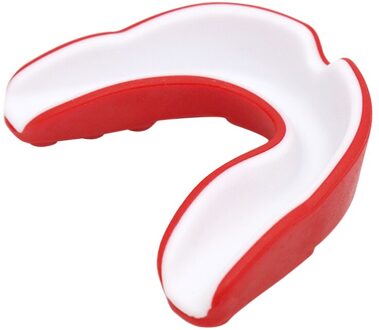 1 Pc Volwassen Gebitsbeschermer Sport Mouth Guard Tanden Bretels Protector Gum Shield Voor Sport Boksen Voetbal Hockey Rugby (Rood wit St afbeelding 1