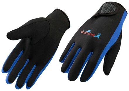 1 Pc Vrouwen Mannen Zwemmen En Duiken Handschoenen 1.5 Mm Neopreen Zwemmen Duiken Handschoenen Antislip Warm Zwemmen Snorkel surf Handschoenen blauw / L