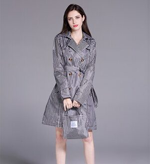 1 PC waterdichte vrouwen regen trenchcoat dames hooded lange jassen jassen lichtgewicht met riem Donkergrijs