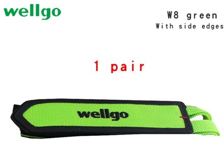 1 Pc Wellgo Nylon Fiets Pedaal Bandjes Teen Clip Riem Riem Weg Mountainbike Pedaal Tape Vaste Pedaal Fietsen Riem groen 1stk