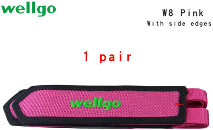 1 Pc Wellgo Nylon Fiets Pedaal Bandjes Teen Clip Riem Riem Weg Mountainbike Pedaal Tape Vaste Pedaal Fietsen Riem perzik rood 1stk