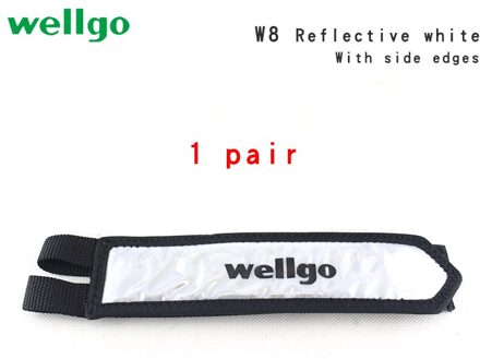 1 Pc Wellgo Nylon Fiets Pedaal Bandjes Teen Clip Riem Riem Weg Mountainbike Pedaal Tape Vaste Pedaal Fietsen Riem reflective wit