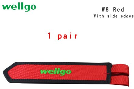 1 Pc Wellgo Nylon Fiets Pedaal Bandjes Teen Clip Riem Riem Weg Mountainbike Pedaal Tape Vaste Pedaal Fietsen Riem rood 1stk