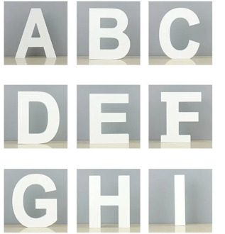 1 Pc White Wooden Letters Height 11cm Home Decoration Accessories DIY Personalised Name Props Wedding Birthday Party Decor
